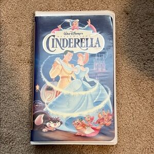 Disney Cinderella Black VHS Cassette